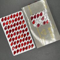 نگین مدل اشک قرمز 13*8