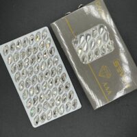 نگین مدل اشک سفید 13*8