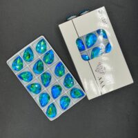 نگین مدل اشک سبز آبی