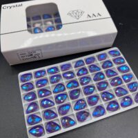 نگین اشک آبی بنفش پاستلی تیره 14*10