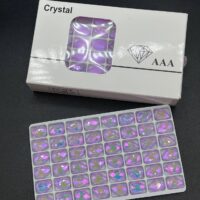 نگین اشک یاسی پاستلی تیره 14*10